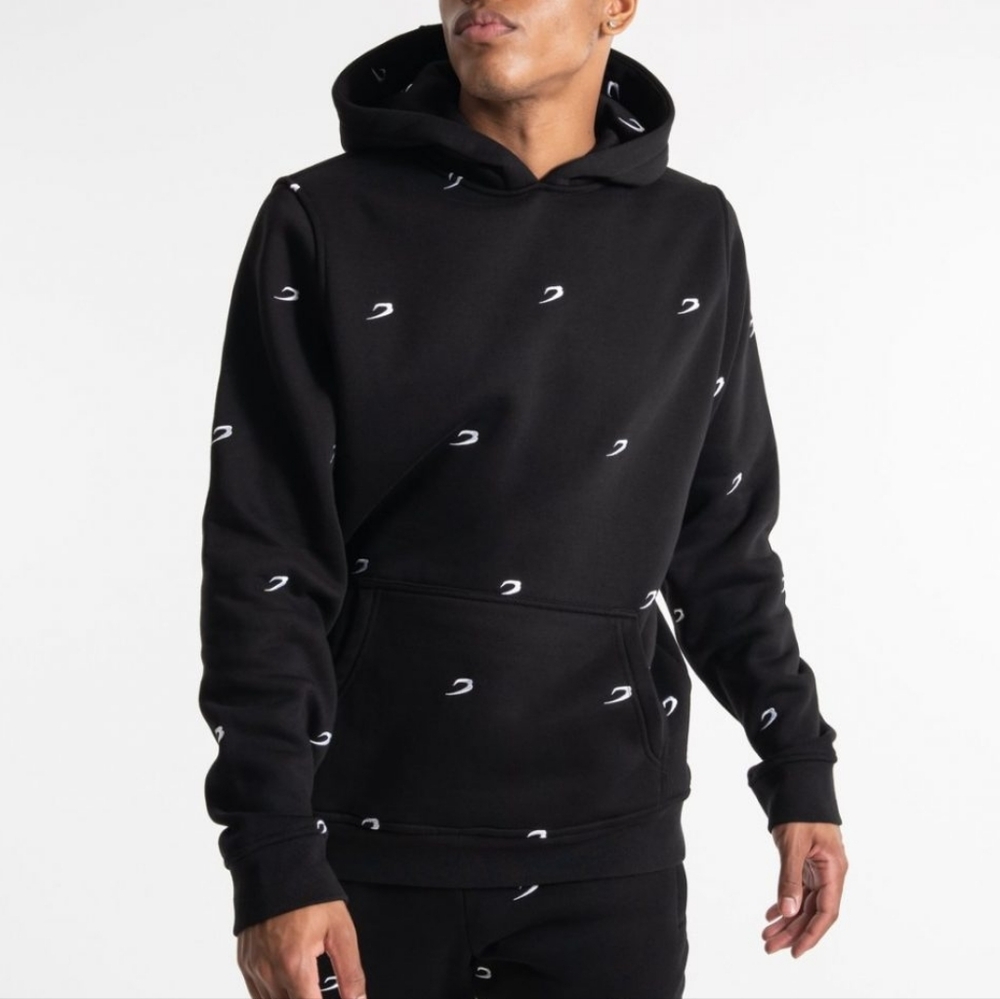 BOXRAW All Over Strike Logo Sweatshirt Hoodie Size Large